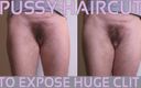 FTM Kinky cuntboy: Pussy hair cut to expose huge ftm clit when standing