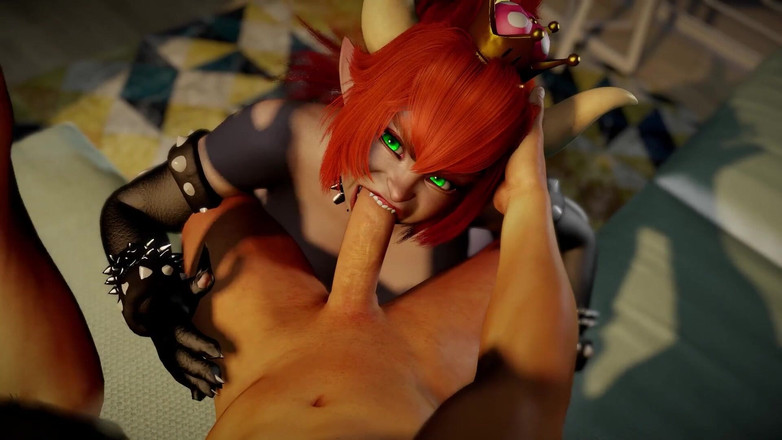 Wraith ward: Bowsette succhia il cazzo in pov - Super mario parodia porno