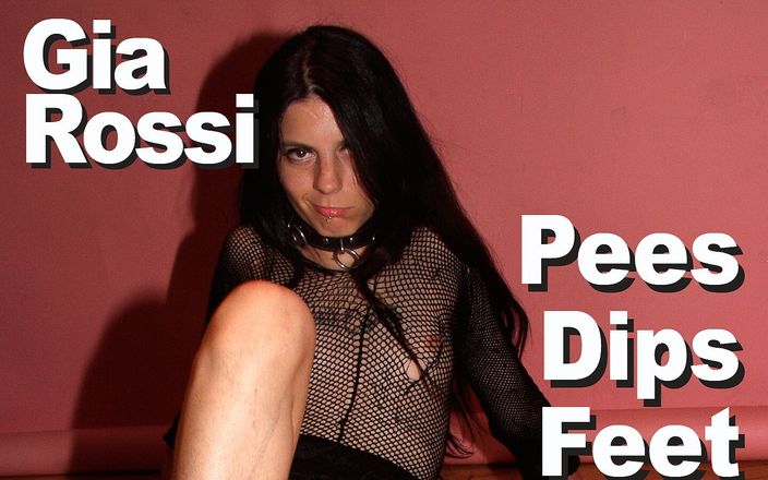 Picticon bondage and fetish: Gia Rossi Pees &amp;amp; Dips Her Foot 