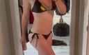 Eva Summers: Eva Summers Sexy Young Tight Blonde Bikini Strip Tease Titty...