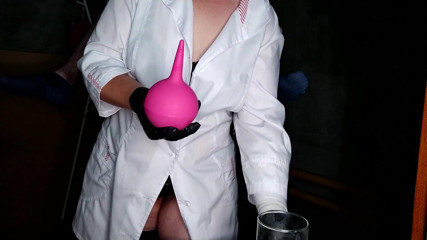 OurFetishLife: Medical fetish nurse golden nectar enema