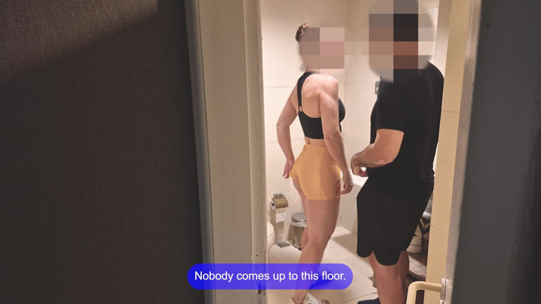 Branquinha De Leite: Gym Bathroom Surprise - She Got Caught with Ass Out &amp; Took...