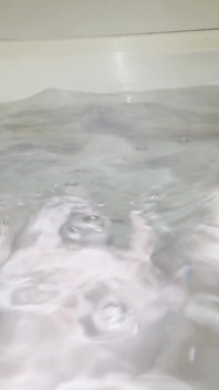 Fingering My Pussy and Exhibiting My Feet at the Bathtub