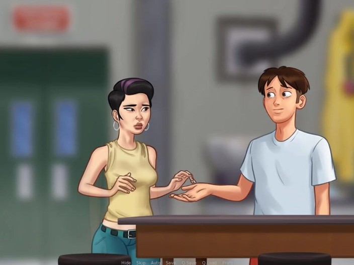 Miss Kitty 2K: Summertime Saga V02016 339 Misskitty2k의 보지 치료제 우울증을 먹는 339부