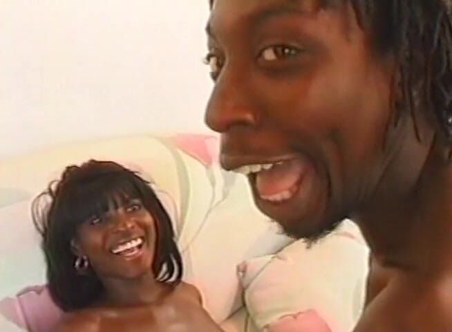 Dark Extreme: Nubian chick gets slammed in her both holes by a...