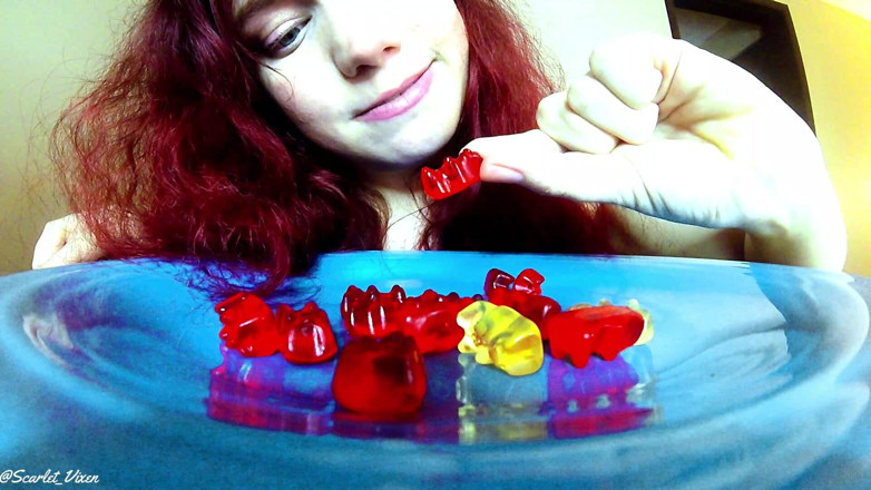 Scarlet Vixen: Giantess Devours Gummy Men and You