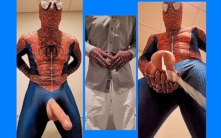 Biggyshots: スパイダーマンの冒険のエピソード1、スパイダーマンの巨根と大きなザーメンウェブの