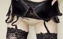 Julia domaina: Dildo Play with Black Lace Lingerie on Me and Black...