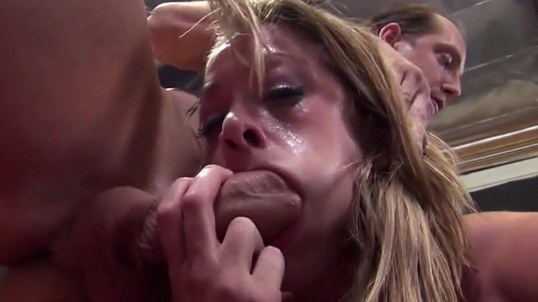 Horny girls want to fuck: Blonde Slut Gets Her Face Fucked Hard and Covered in...