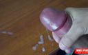 Paradox Prado: Cumshot on the table with an uncut cock