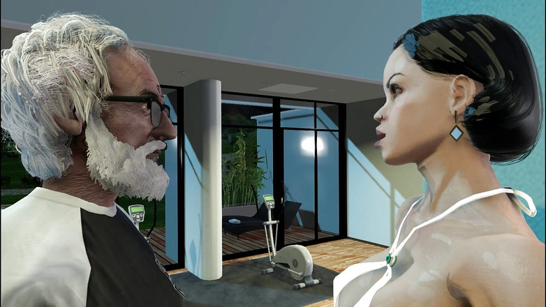 Denis animation: 老肉爷爷和火辣肌肉女孩训练