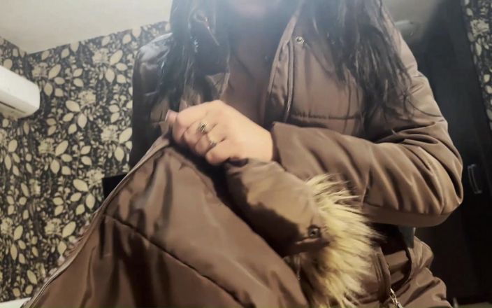 MILFy Calla: Milfycalla- a Lot of Cum on Brown Fur Hooded Puffer...