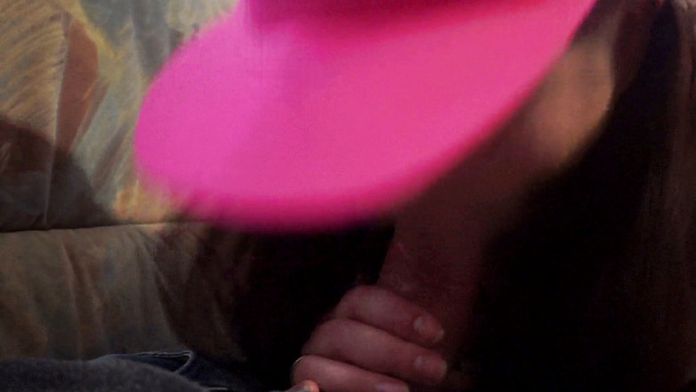 Caralia Deluxe: Blowjob with pink baseball cap POV