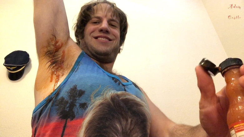 Adam Castle Solo: Heiße soße achselhöhlen-anbetung &amp; schwule wichsanleitung lecken