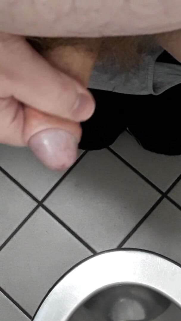 Thebavarianone: Playing with cock in a public toilet