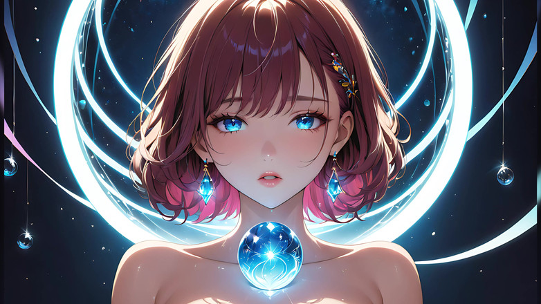 LustRender: 마법의 속삭이는 - Ai Girl과 빛나는 오르가즘