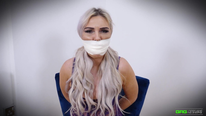 Gag Attack: Roxee - Microfoam tape gagged